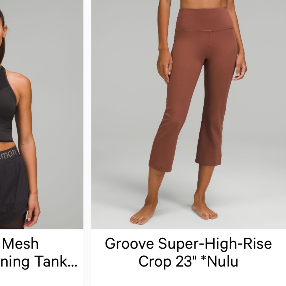 lululemon athletica Groove Super-High-Rise Crop Pants - Brown